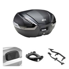 Kit Top Case GIVI V47NN TECH Carbone Fumé Pour Moto Guzzi 850 V85 TT 2024-2025