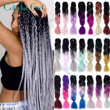 24" Jumbo Braiding Hair Pre Stretched Yaki Kanekalon Synthetic 100g