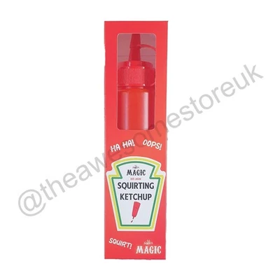 FREDDIE'S MAGIC Fake Squirt Ketchup Tomato Sauce Bottle Heinz Classic Funny Prank Gag Joke Prop