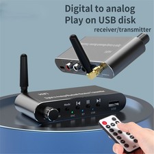 For Bluetooth 5.1 Receiver Transmitter U Disk Play Coxial/Optical to 3.5MM Aux