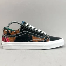 Vans Mens 8 Old Skool Tapered Tartan Daze Sneakers Shoes Black Red Spikes Skate