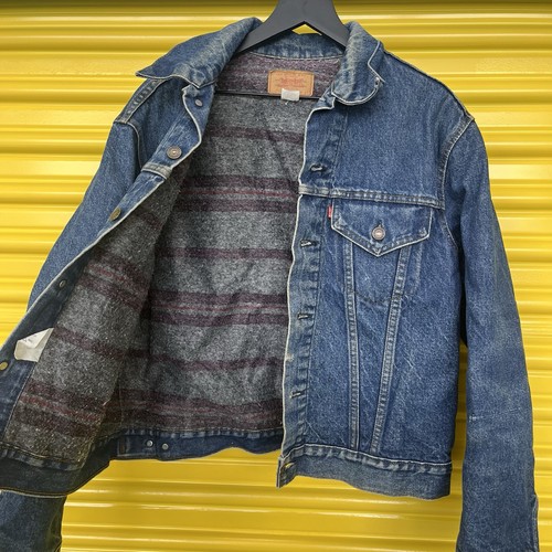 Giacca vintage vintage anni 70 80 Levi’s blu denim fodera coperta troy 70505 taglia 46