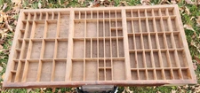 VINTAGE STEVENS TYPE PRESS WOODEN LETTERPRESS PRINTERS TRAY SHADOW BOX DRAWER #5
