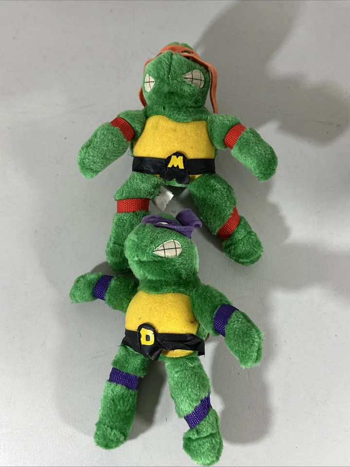 RARE Vintage Complete Set of 4 1989 Ace Novelty Mirage Ninja Turtle 9” Plush - Image 2 of 4