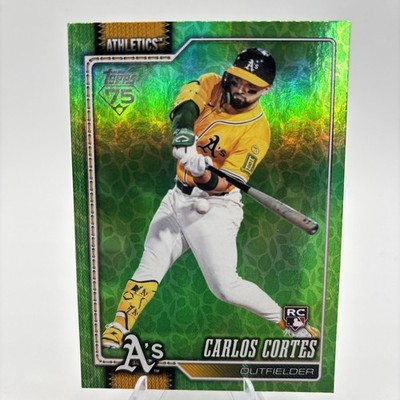 Carlos Cortes 2026 Topps (RC,SP) Rookie Green Holiday Easter Foil #249 Athletics