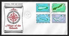 BRITISH INDIAN FARQUHAR ISLAND FDC MAPS OF THE ISLANDS ILLUSTRATED COVER 1975