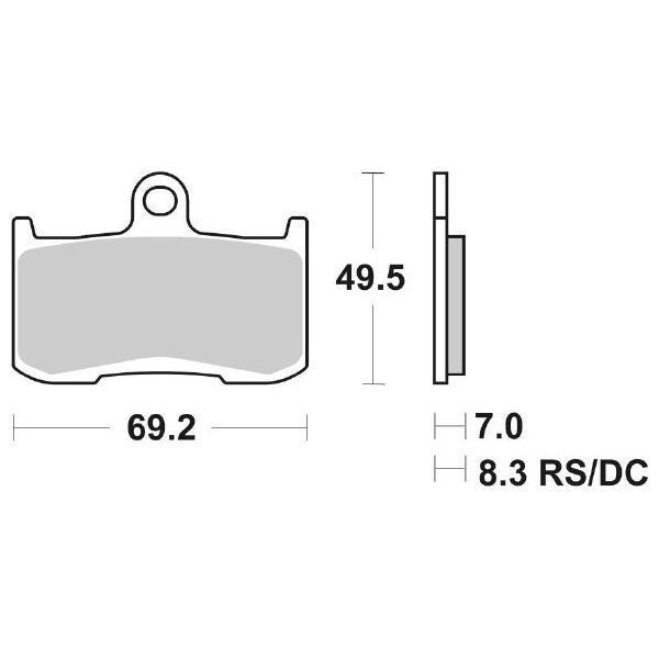 Set BeläGe Bremse SBS 782DC Kawasaki 800 Z 13/16-image
