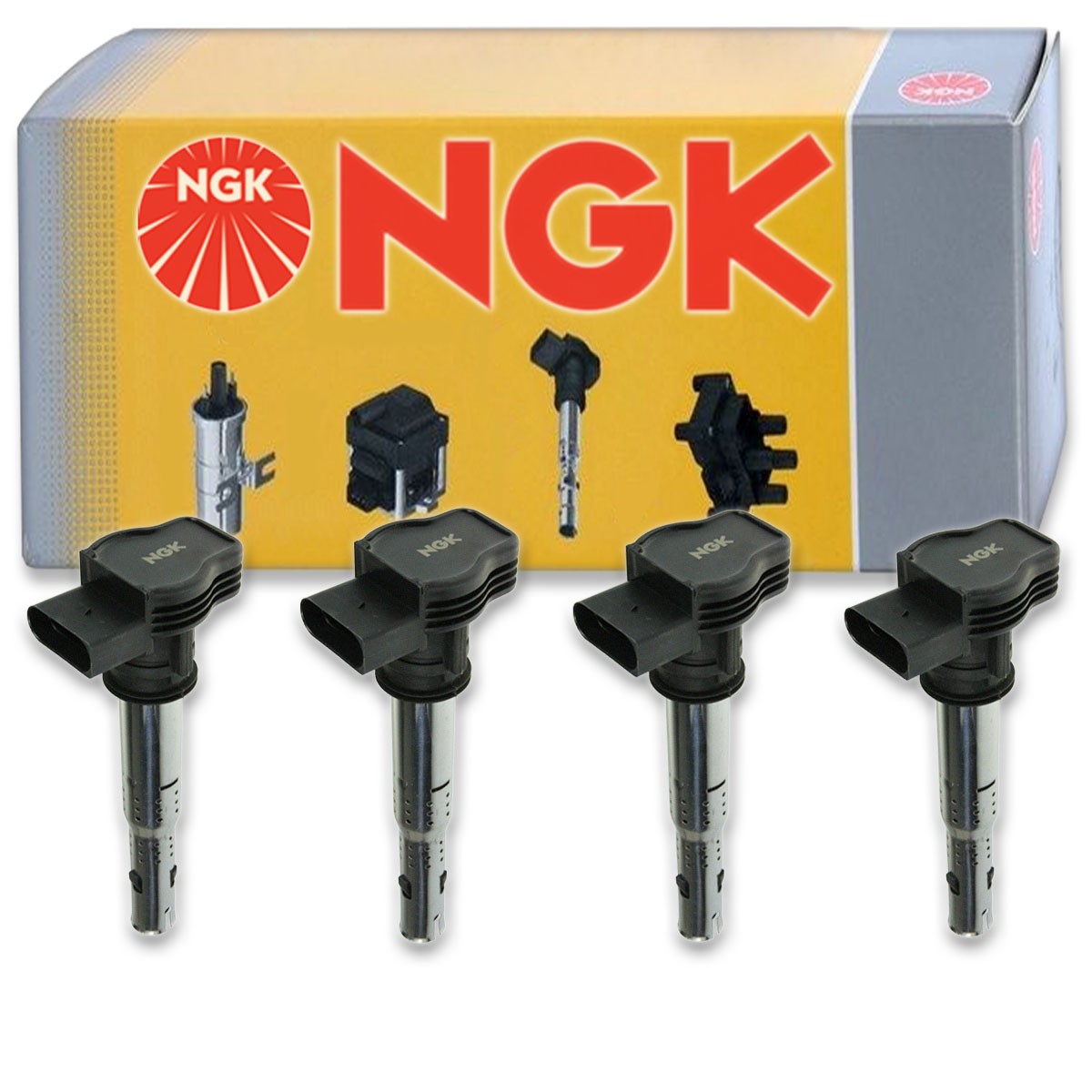 4 pcs NGK Ignition Coil for 2012-2014 Volkswagen Golf 2.5L L5 2.0L L4 - fl