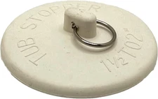 Rocky Mountain Goods Rubber Tub/Sink Stopper for 1 1/2" to 2" Drains - White