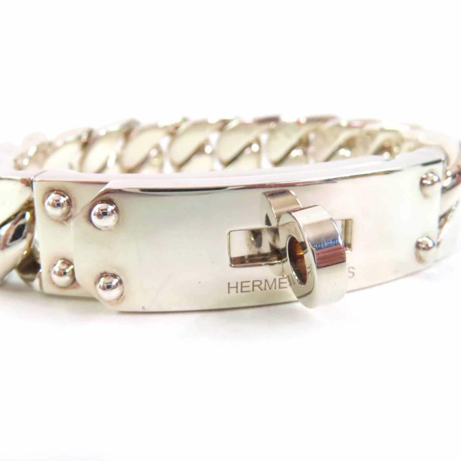 HERMES bracelet Kelly Grummett GM Silver SV925 Women thumbnail 6