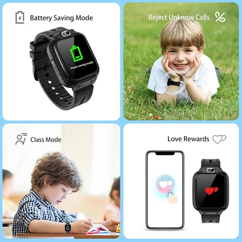 Montre Connectée Enfant avec GPS Tracker Téléphone Appel Vocal Chat SOS HD Caméra Alarme - Photo 35 sur 77