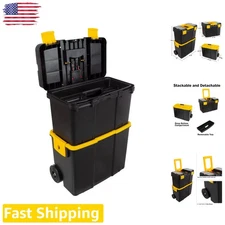 Professional Rolling Tool Box Organizer Stackable Comfort Handle Water Repellent