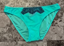 NWT VICTORIA'S SECRET XS GREEN SMOOTH LACE EVERYDAY PERFECT RARE BIKINI PANTIES