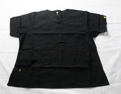 Wonder Wink Women's Plus Origins The Bravo V-Neck Scrub Top MS7 Black Size 2X