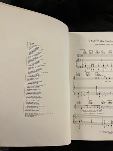 ESCAPE PINA COLADA SONGBOOK RUPERT HOLMES Partners In Crime 1979 NOTEN - Bild 8 von 12