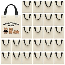 Sublimation Mini Tote Bags, 24Pcs Blank Canvas Tote Bags Bulk 9 x 8 Inch Reus...