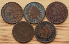 [Lot Of 5] UGLY/CULL Indian Head Pennies (1859-1909) - Choose How Many Lots Of 5