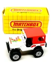Matchbox Lesney Superfast 20 Jeep 4 x 4 "Desert Dawg", white, tampo print, nmib!