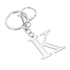 Initial Letter Keychain - Women Girls Gift Alphabet Key Chain Charm Letter K