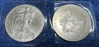 2x 2014 AMERICAN SILVER EAGLE DOLLAR COINS 2 OZ. .999 PURE FINE SILVER BULLION