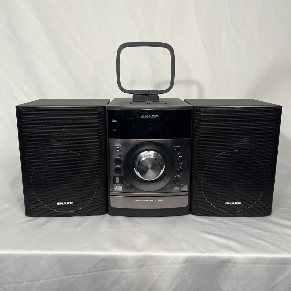 Sharp Bookshelf Stereo Ipod Iphone CD Player USB AM/FM Radio Aux Video XL-DH259 - Image 2 of 4