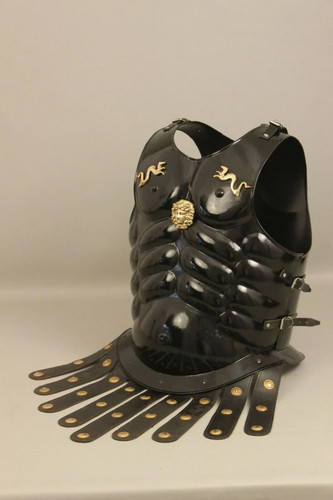 300 Spartan Muscle Jacket With Armor Spartan Helmet Halloween Knight Muscle Set - Picture 2 of 4