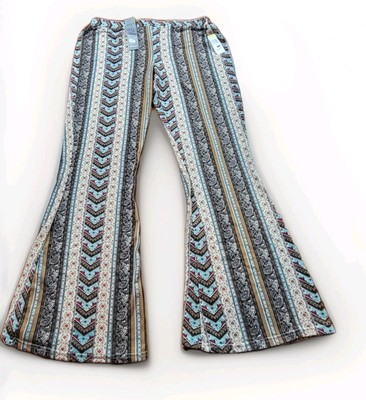 Raya Sun Women's Multicolor Flare Pants Size XL Boho Hippie Vacation Bohemian 