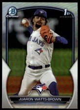 Juaron Watts-Brown 2023 Bowman #BDC-113 Chrome Refractor Blue Jays Baseball