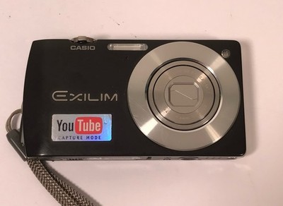 CASIO Exilim EX-S200 14.1 MP 4X Digital Camera - Works - Screen Has Dark Stains