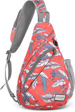 Sling Bag,Small Crossbody Sling Backpack,Water Resistant Shoulder Daypack for Tr