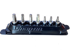 Snap On 207EFTXY 7 Piece 3/8” Drive Standard Torx Bit Socket Set With Tray NICE Snap On 207EFTXY 7 Piece 3/8” Drive Standard Torx Bit Socket Set With Tray NICE