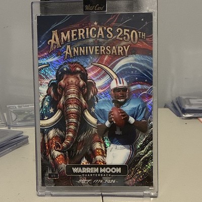 Wild Card 2026 America’s 250th Anniversary Warren Moon Oilers 1/1 DMM2LM05-WM