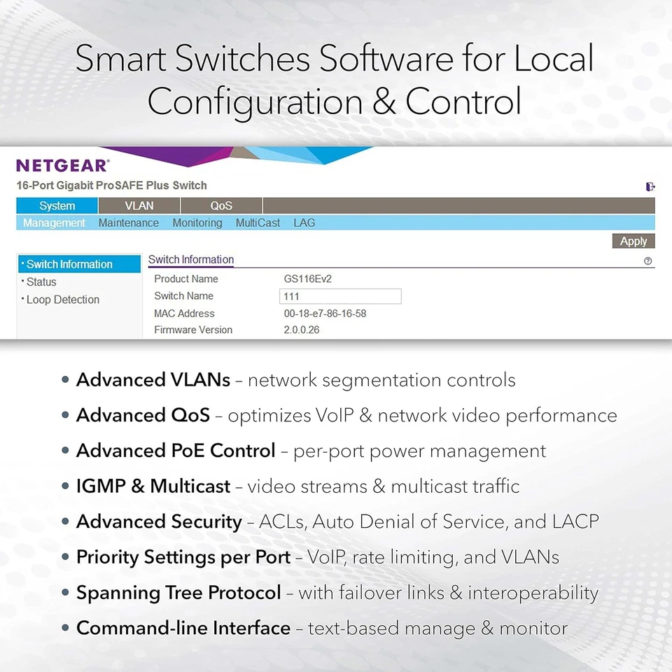 Netgear GS752TP 52-Port PoE Gigabit Ethernet Smart Switch, Managed - Silver/Gray - Image 3 of 4
