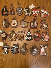 CHALA ANIMAL KEY FOBS - 22 CHOICES!!   NEW:  FOX FAMILY, MONKEY & RACCOON!!