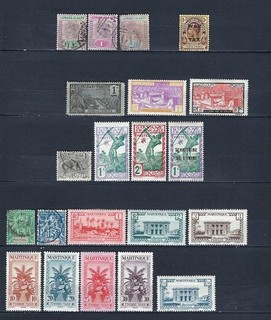Lot Leeward Inseln Haiti Guadeloupe Panama St. Martinique mit Falz BM571