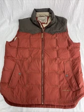 Twist Men’s L Down Winter Vest Western Ranch Wear Yellowstone Leather Zip Rodeo