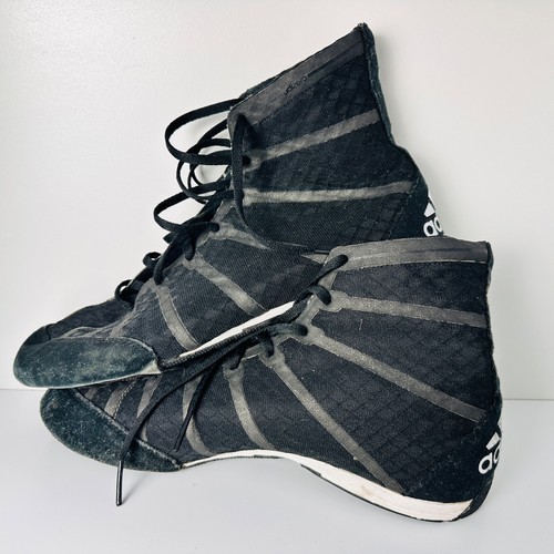 Vintage Adidas AdiZero Boxing Shoes Mens US 11 UK 10.5 EU 45 1/3 Black White - Bild 5 von 17