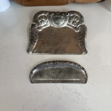 Vintage Or Antique Silver Crumb Tray Silent Butler Set Of 2