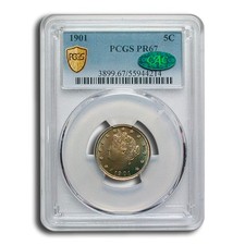 1901 Liberty Head V Nickel PR-67 PCGS CAC