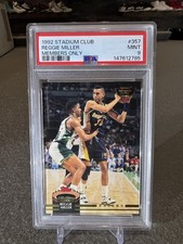 MEMBERS ONLY!! Reggie Miller PSA 9 #357 Fresh 1992 Stadium Club FREE SHIPPING!