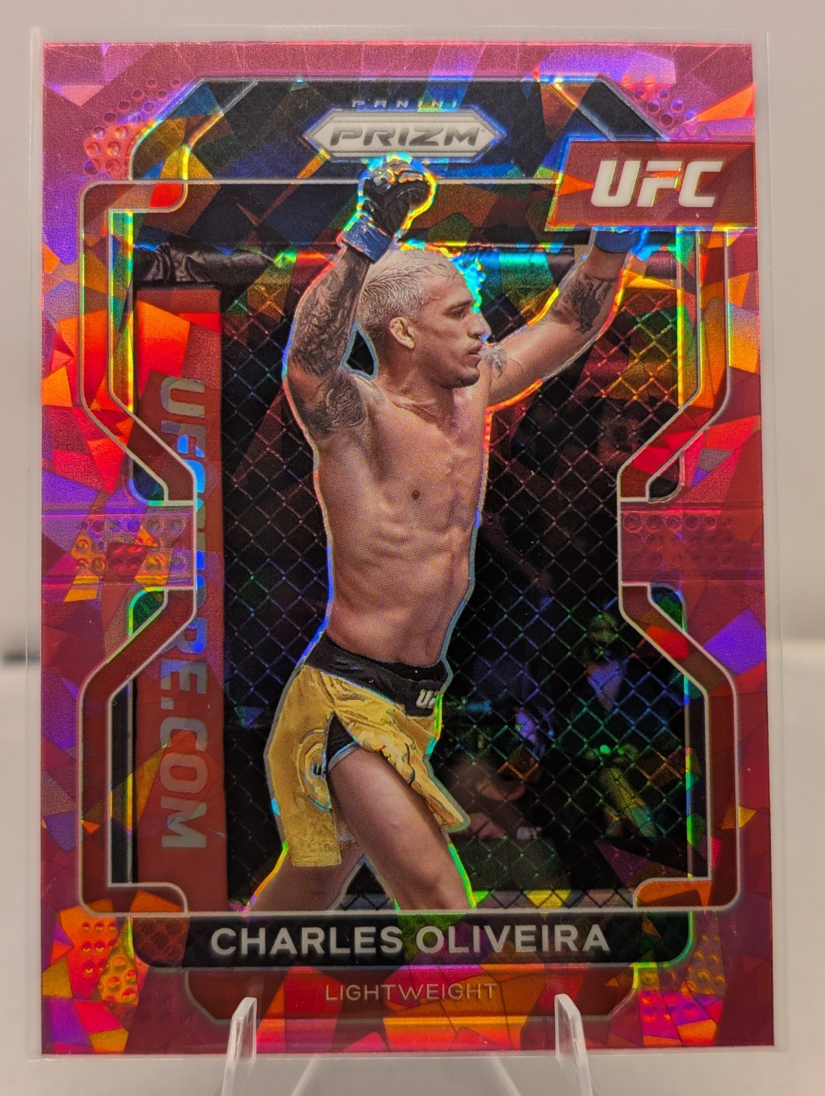2022 Panini Prizm UFC - Charles Oliveira #189 Pink Ice Prizm