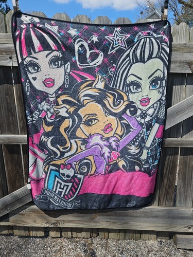 Monster High Puppen große Fleece Überwurf Decke 60" x 42" sauber gewaschen weich flauschig - Bild 11 von 11