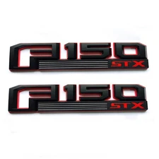 2pack OEM F150 STX Emblem fits Badges F-150 STX OEM Black Red