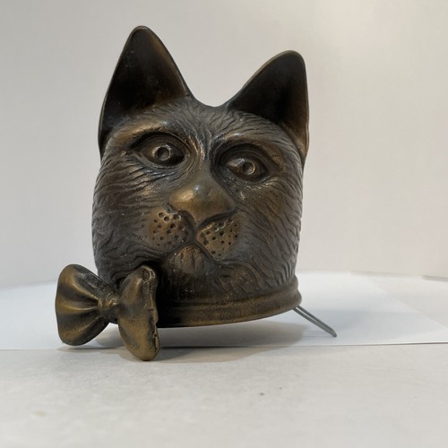1996 Andrea Sadek Tin Chi Cat / HEAD ONLY / Pink Glass Cat Table Accent Lamp - Picture 7 of 7
