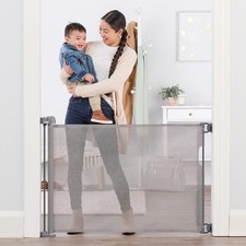 Safety 50" Extra Wide Retractable Baby Gate, Mesh Safety Gate for Doorways, H...