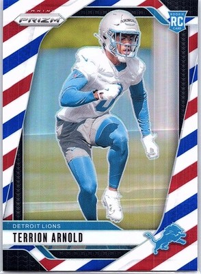 2024 Panini Prizm - Rookies Terrion Arnold #389 Red White & Blue Prizm (RC)