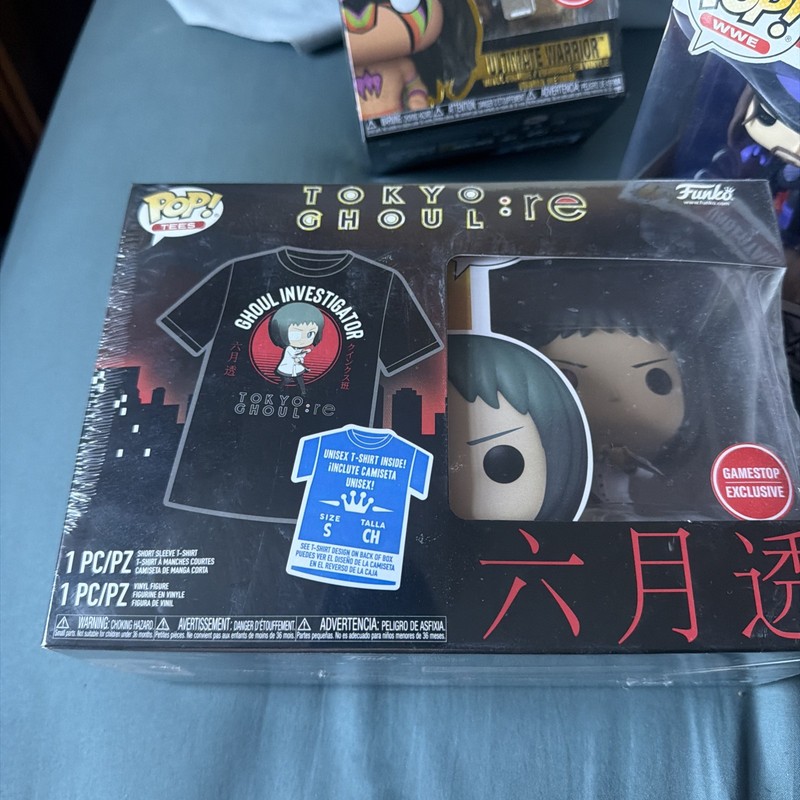 Funko Pop! Tees Tokyo Ghoul: RE Toru Mutsuki Figure & Shirt Set Size Small 