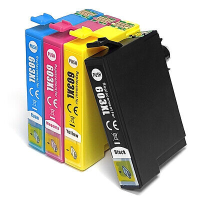 4x Druckerpatronen für Epson 603 XP-2100 XP-3100 XP-4100 WF-2810 DWF WF-2830 DWF