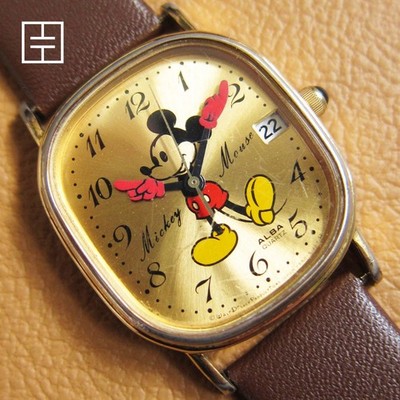 ALBA (SEIKO) 1992 Y558-8000 Mickey Mouse Quartz Watch (MADE IN JAPAN)