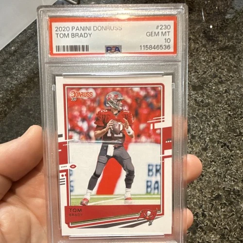 2020 Panini Donruss Tom Brady #230 Red Jersey PSA 10 Tampa Bay Buccaneers